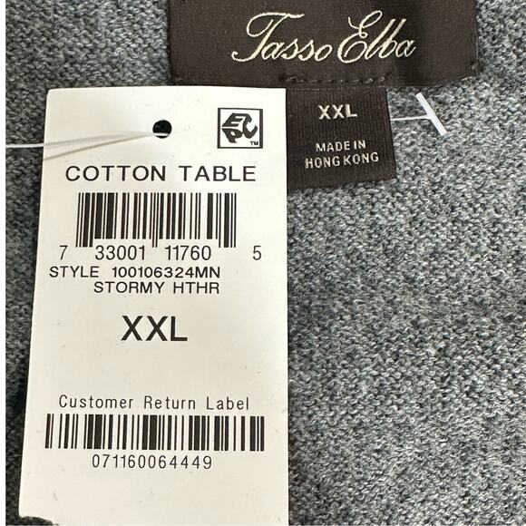 Tasso Elba Gray Long Sleeve Men's Pullover Sweater Sz XXL NWT - Picture 5 of 10